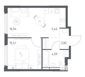 1-к квартира, вторичка, 35м2, 11/17 этаж