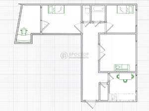 3-к квартира, вторичка, 63м2, 6/9 этаж