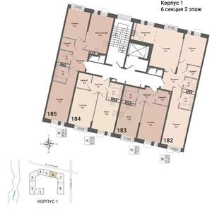1-к квартира, вторичка, 42м2, 2/8 этаж