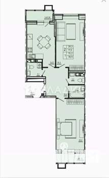 2-к квартира, вторичка, 72м2, 5/17 этаж