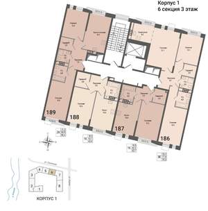 2-к квартира, вторичка, 65м2, 3/8 этаж