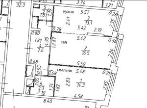 2-к квартира, вторичка, 57м2, 11/17 этаж