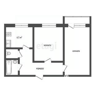 2-к квартира, вторичка, 54м2, 4/12 этаж