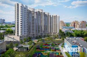 1-к квартира, строящийся дом, 46м2, 16/19 этаж