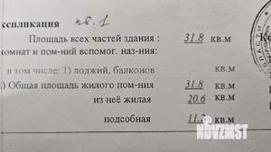 1-к квартира, вторичка, 32м2, 1/5 этаж