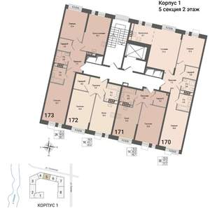1-к квартира, вторичка, 42м2, 2/8 этаж