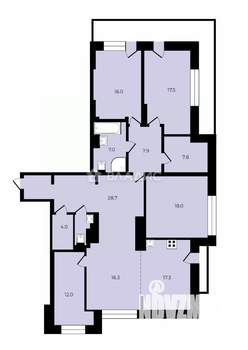 4-к квартира, вторичка, 165м2, 8/16 этаж