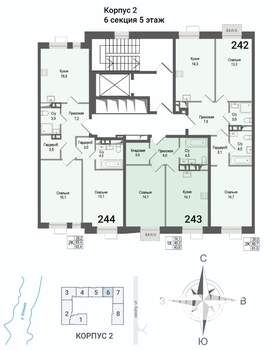 1-к квартира, строящийся дом, 40м2, 5/8 этаж