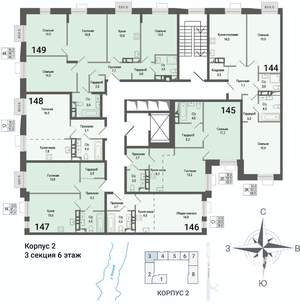 4-к квартира, строящийся дом, 88м2, 6/8 этаж