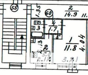 1-к квартира, вторичка, 21м2, 5/5 этаж