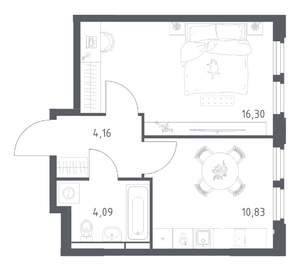 1-к квартира, вторичка, 35м2, 4/17 этаж