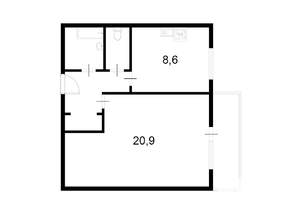 1-к квартира, вторичка, 38м2, 3/12 этаж